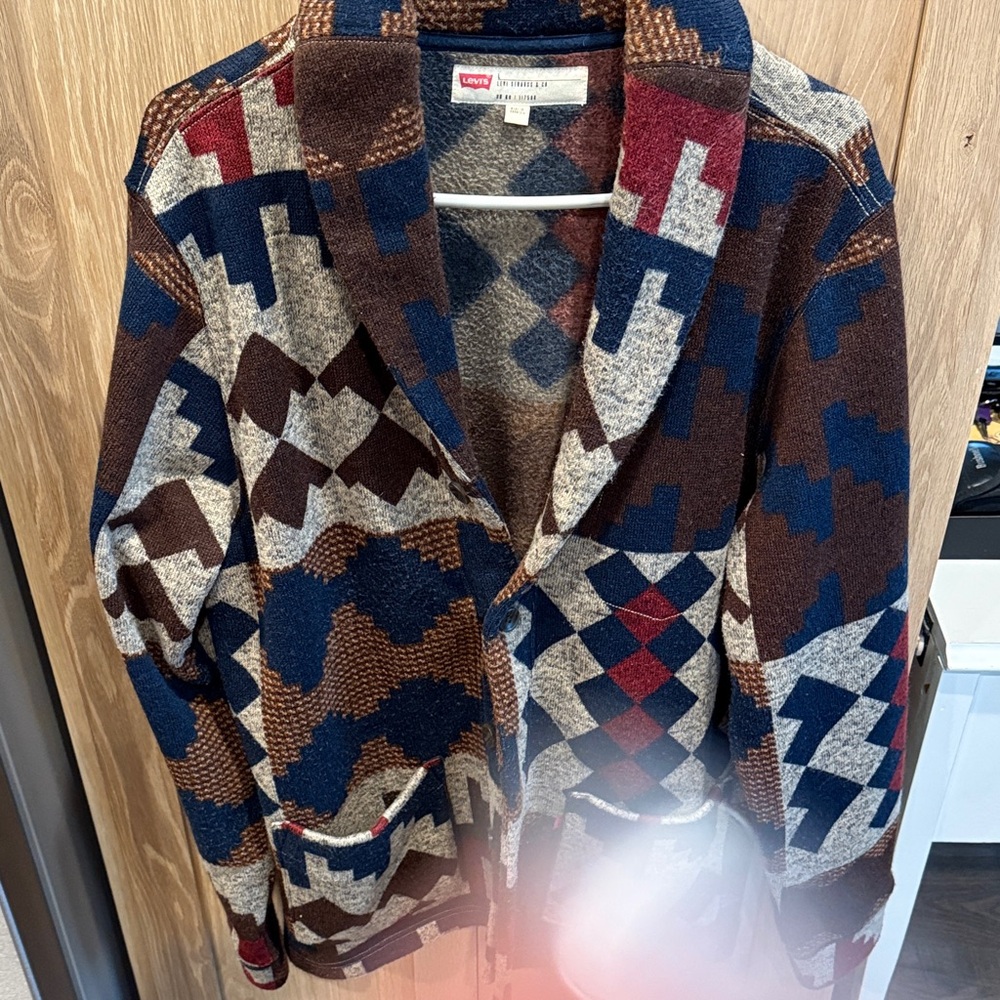 Geometric Patterned Jacket - Multicolor - image 1